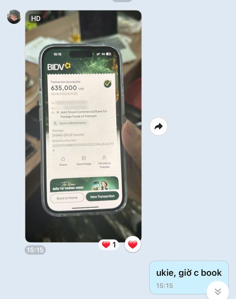 Cảm ơn khách hàng tin tưởng