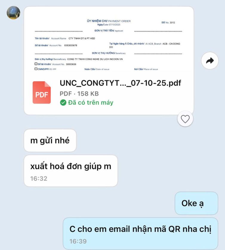 Cảm ơn khách hàng tin tưởng