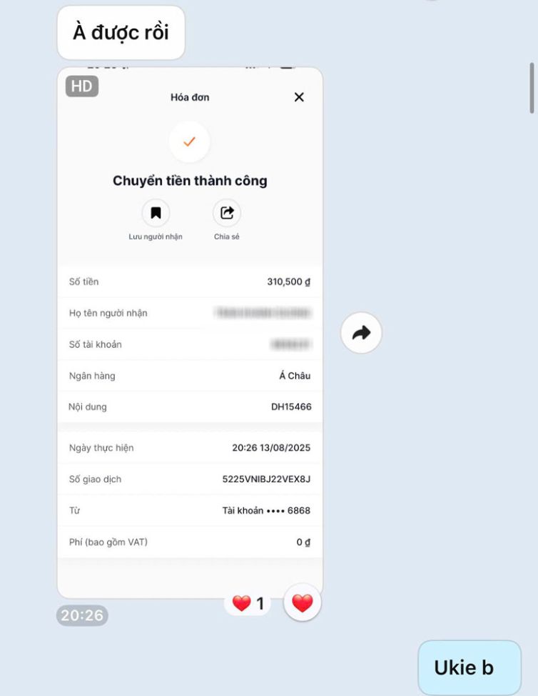Cảm ơn khách hàng tin tưởng