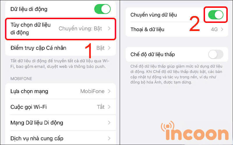 chuyển vùng dữ liệu